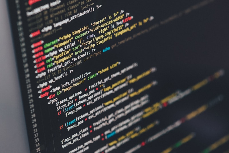 Developer working on code — dark screen view